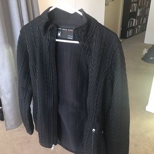 Spyder Knit cable knit zip up